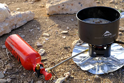 MSR Ceramic Tencere Seti MSR Benzin Ocağı ile