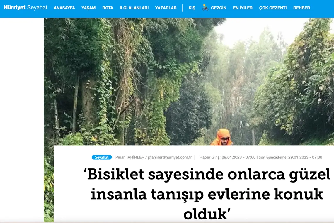 Asya bisiklet turu hakkında Hurriyet Seyahat'e konuştuk.